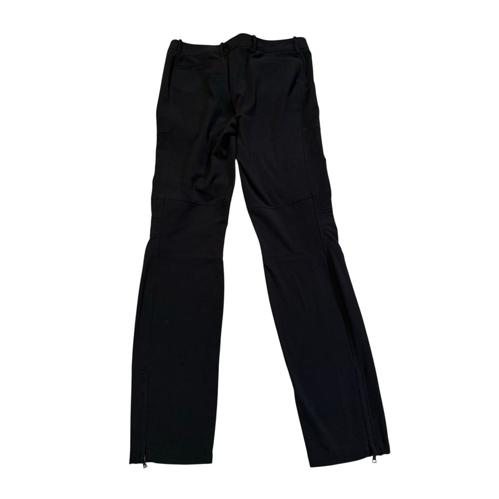 BCBG MaxAzria Pants Women's Large Black Paxton Straight Pants Zippered Hem